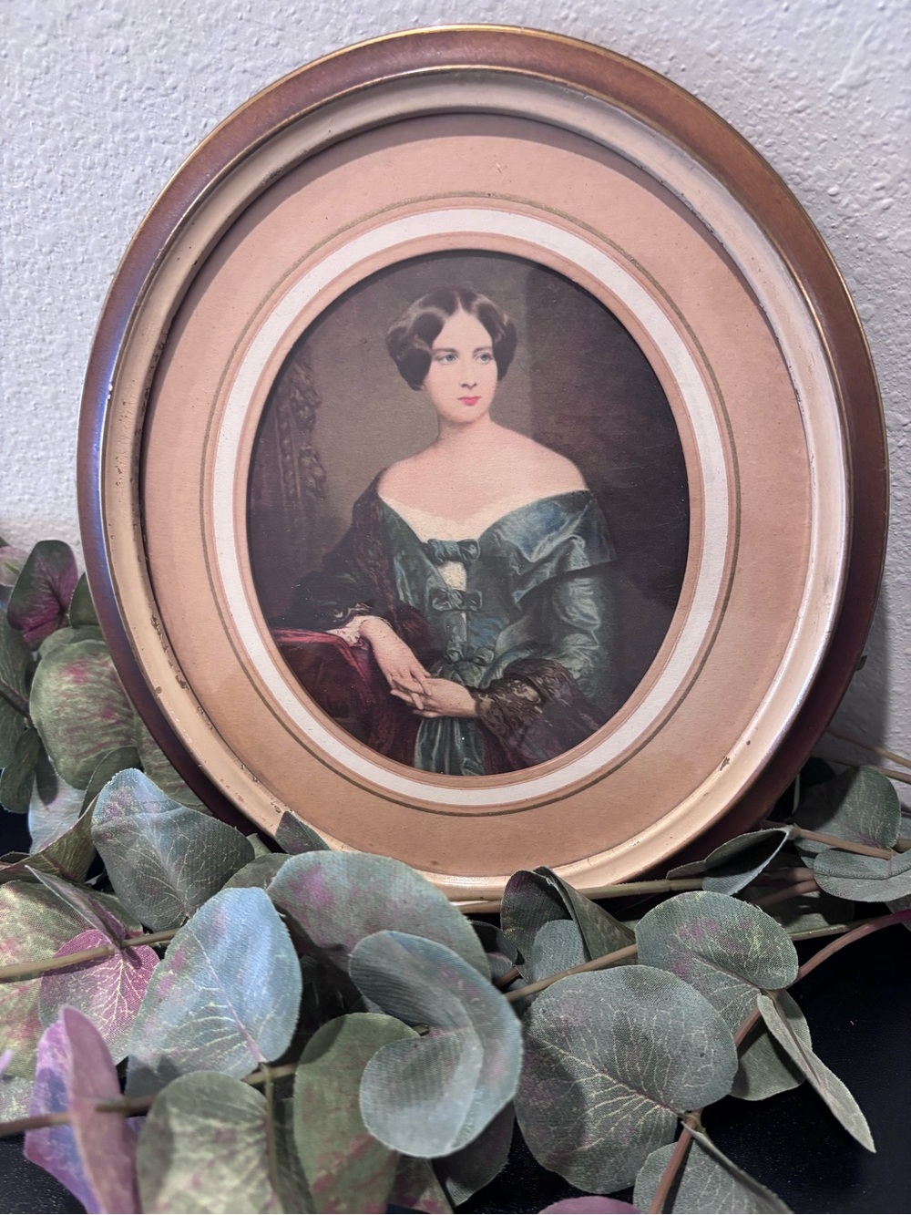 VINTAGE “THE ARTIST’T SISTER” by Gustav Richter Framed Lithograph 1940’S